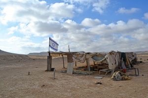 Bedouin camp on top of the hill