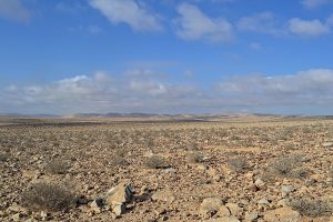 Flat plateau on the top of the hill