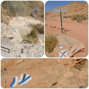 Israel hiking trail markers