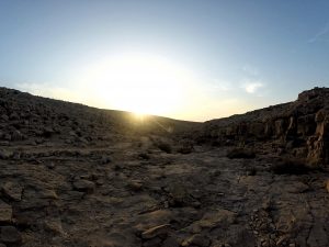 Sunset during amazing hikes in Israel